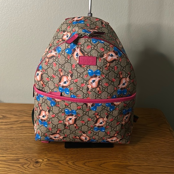 Gucci supreme monogram deer backpack NWB - Picture 2 of 8